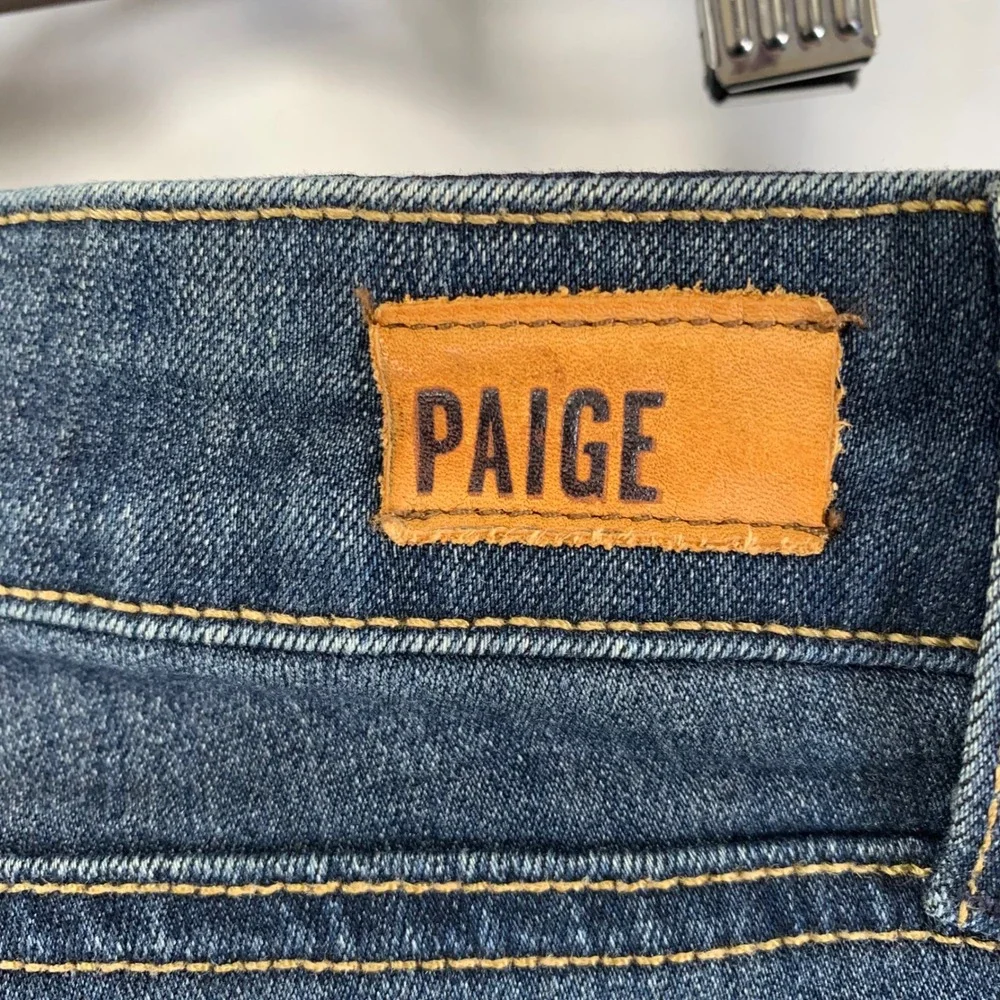 PAIGE Hoxton Straight Jeans Womens 32x30‎ Nottingham Dark Blue High Rise Stretch